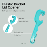 Bucket Lid Opener Tool for 3-5 Gallon Buckets, ABS Plastic, Turquoise, 9.38 Inch Length