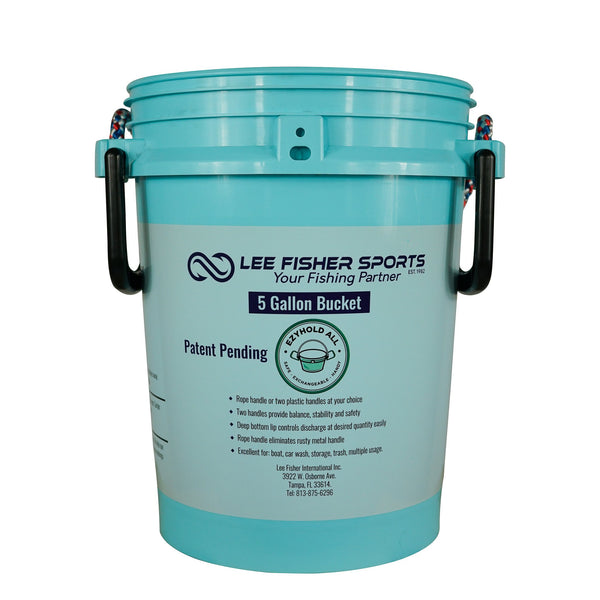 iSmart Bucket - 5 Gallon Bucket (No Lid) -Rope with two handles- Printed Lee Fisher Sports Logo