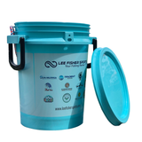 iSmart Bucket - 5 Gallon Rope Handle Bucket with Lid, Printed Lee Fisher Sports Logo